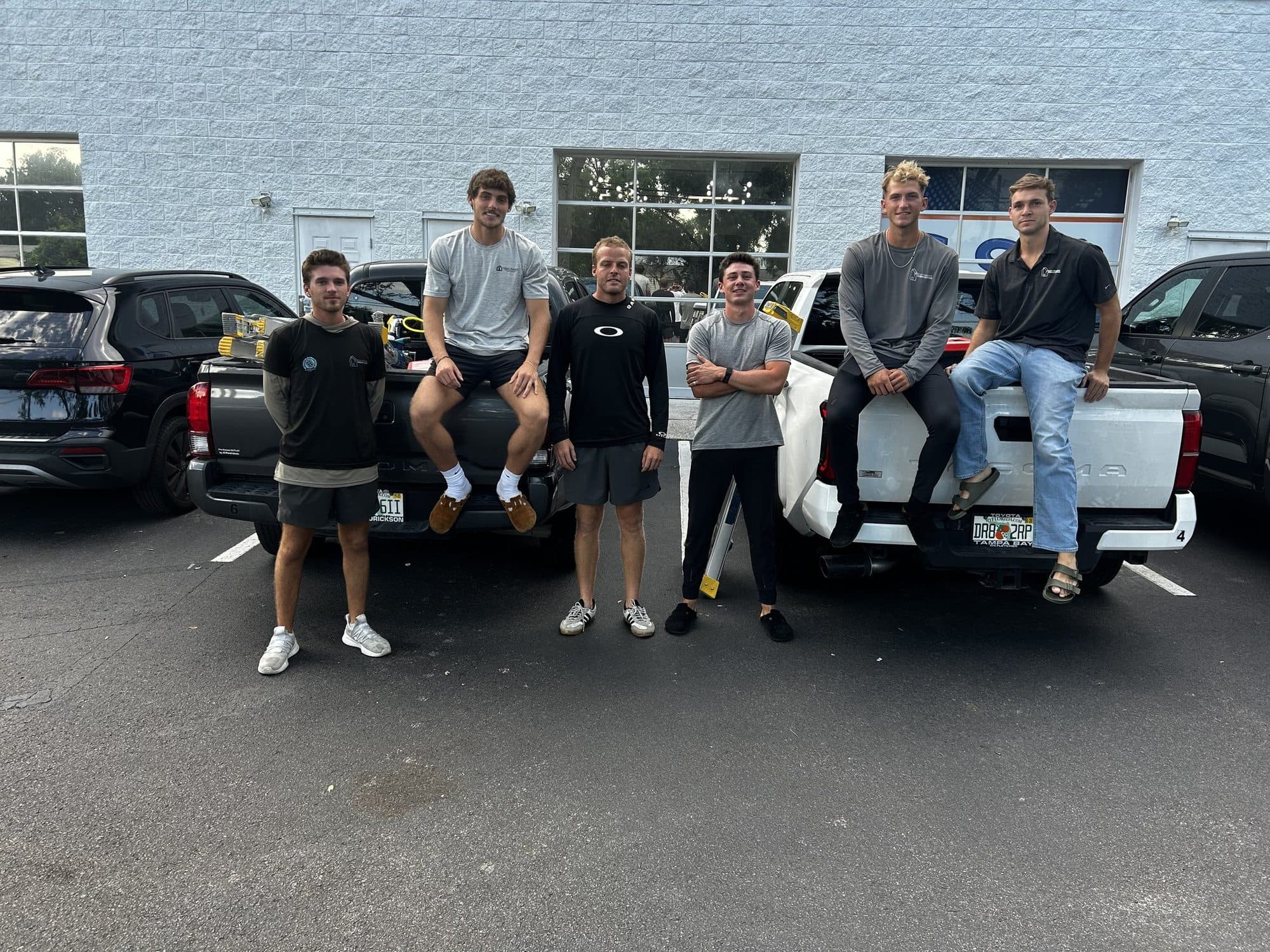 The Fresh Frames team with their service trucks